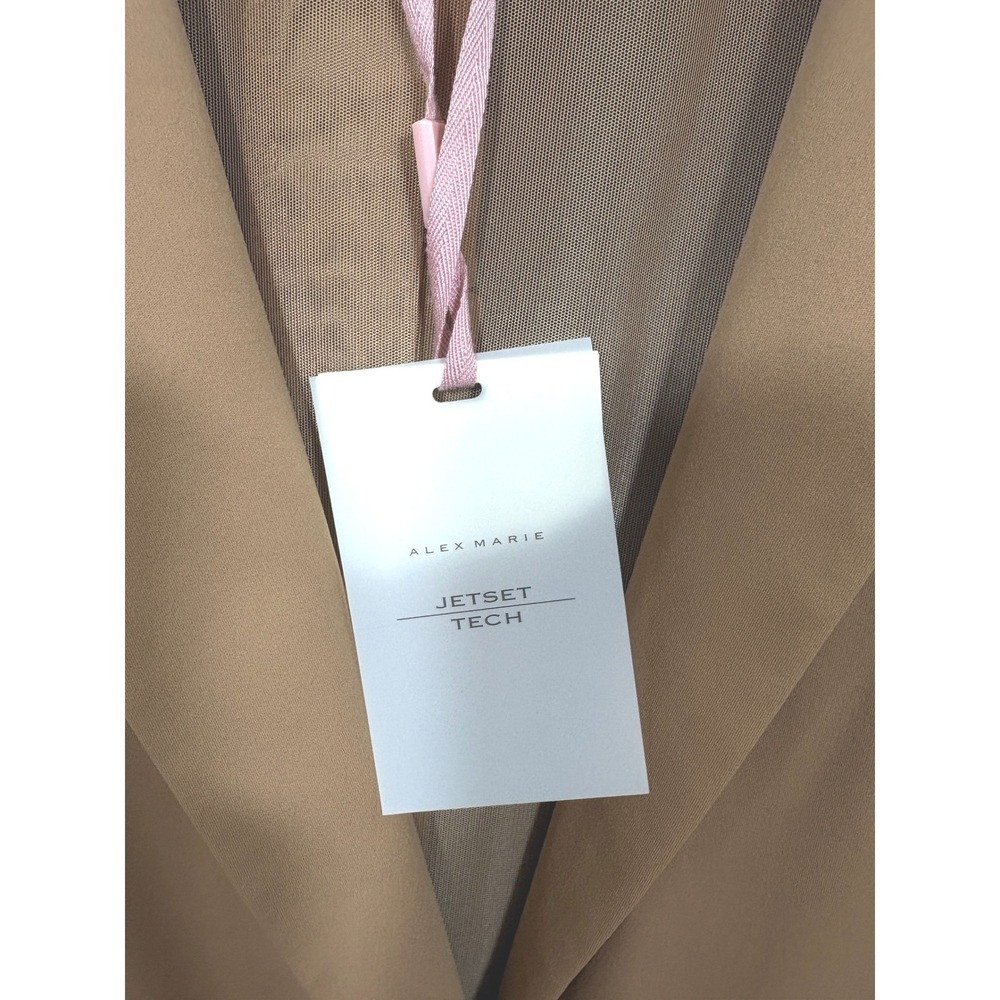 Alex Marie Anastasia Jetset Tech Super Stretch Blazer Tan Camel Size 8 M NWT - Picture 8 of 8